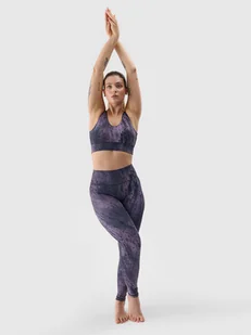 4F Legginsy do jogi i pilatesu z materiału z recyklingu damskie - brązowe XS - Legginsy 4F Legginsy do jogi i pilatesu z materiału z recyklingu damskie - brązowe XS - Legginsy - miniaturka - grafika 1