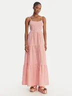 Sukienki - Roxy Sukienka letnia Tropical Glow ERJWD03945 Różowy Regular Fit - miniaturka - grafika 1