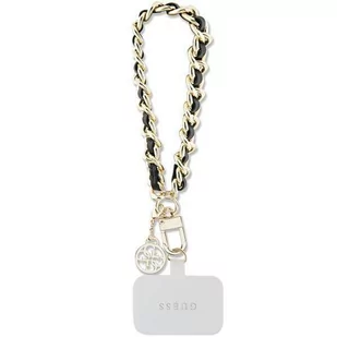 Guess GUOUCHSAMC4K Universal Hand Strap czarny/black Saffiano Chain 4G Charm - Etui i futerały do telefonów - miniaturka - grafika 2