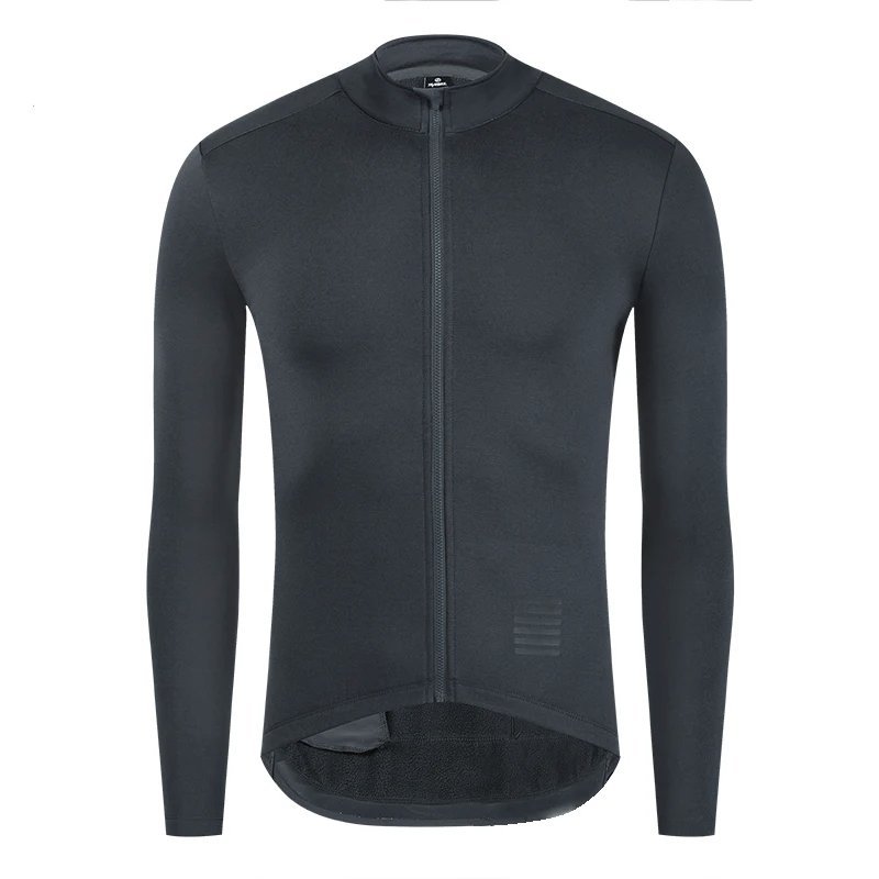 Bluza kolarska jesienna zimowa męska YKYW Men Jersey Jacket Winter Thermal Fleece szary M