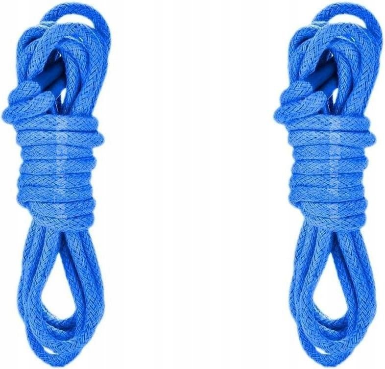 Sznurówki NIEBIESKIE Sznurowadła 45 cm ŚREDNIE OKRĄGŁE 3,5 mm BAWEŁNA G9-46