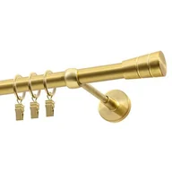 Karnisze - Karnisz DECASTYL Luna pojedynczy 240 cm Mosiądz Satyna - miniaturka - grafika 1