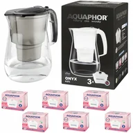 Dzbanki filtrujące - Dzbanek filtrujący Aquaphor Onyx 4,2 l + 6 wkładów, czarny - miniaturka - grafika 1
