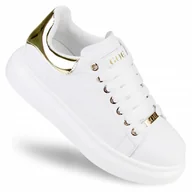 Sneakersy damskie - Buty damskie Goe skórzane miejskie na lato oryginalne sneakersy LL2N4011 38 - miniaturka - grafika 1