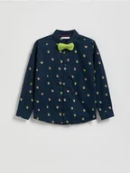 Kurtki i płaszcze dla chłopców - Reserved - Świąteczna koszula Grinch - granatowy - miniaturka - grafika 1
