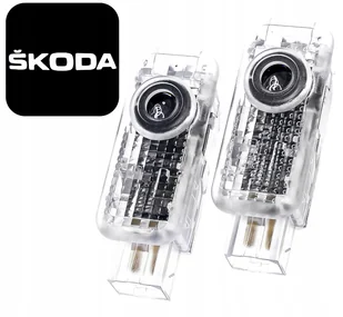 Projektory Led Logo Skoda Karoq Kodiaq Octavia IV Superb I 3U IV 3Y Rzutnik - Akcesoria tuningowe - miniaturka - grafika 1