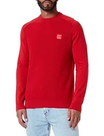 Bluzy męskie - BOSS Kesom bluza męska z dzianiny, Bright Red624, M - miniaturka - grafika 1