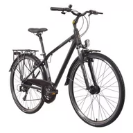 Rowery - Rower trekkingowy INDIANA X-Road 3.0 M17 28 cali męski Czarno-brązowy  | Raty - miniaturka - grafika 1