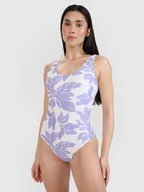 Stroje kąpielowe - 4F Kostium kąpielowy jednoczęściowy damski - fioletowy M - miniaturka - grafika 1