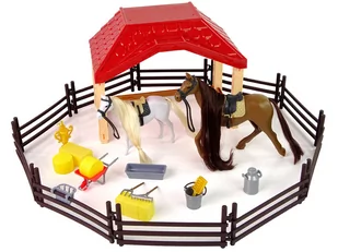Zestaw Farma Stajnia Figurki Koń do Czesania Akcesoria - Figurki dla dzieci - miniaturka - grafika 2