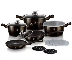Berlinger Haus Lumarko Bh-7032 Shiny Black BH-7032 Kinghoff - Zestawy garnków i patelni - miniaturka - grafika 2