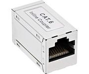 Kable miedziane - InLine Adapter Cat.6 w pełni ekranowany metalowy 2x RJ45 F F 1 1 69990D - miniaturka - grafika 1