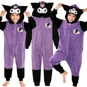 Moda i Uroda OUTLET - Strój Przebranie Kuromi Kombinezon Kigurumi Onesie Na Halloween 128 134 Cm - miniaturka - grafika 1