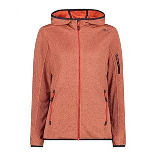 CMP damska kurtka Knit-Tech ze stałym kapturem, Campari-Lighter, 46 - Kurtki damskie - miniaturka - grafika 1