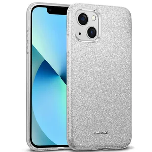 Etui na telefon komórkowy Apple iPhone 14 Etui z brokatem Pokrowiec ochronny TPU, srebrny - Etui i futerały do telefonów - miniaturka - grafika 1
