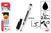 Markery do tablic - Marker do tablic 3szt czarny - MP Main Paper - miniaturka - grafika 1