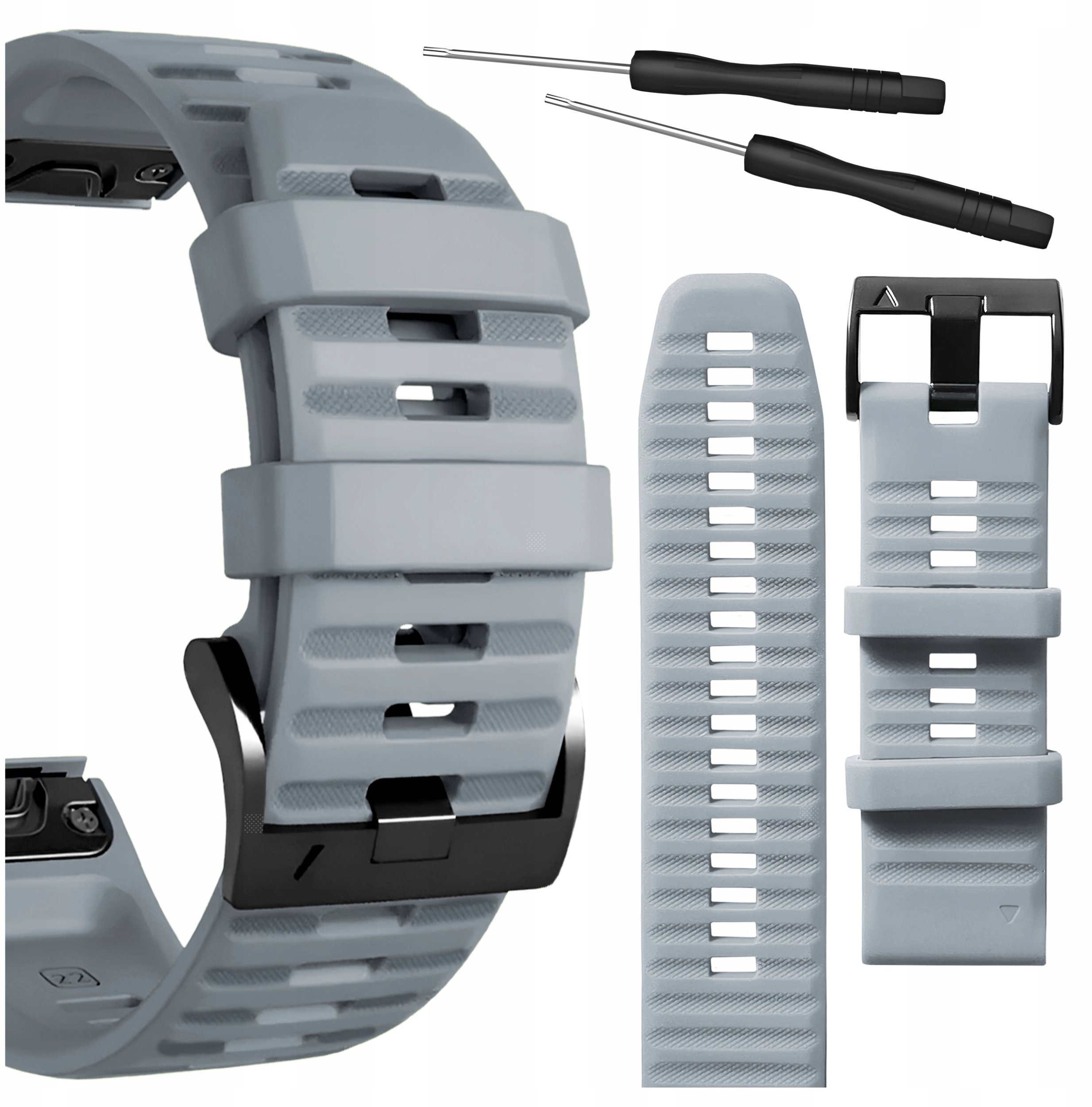 ChronSmarta Pasek ChronSmarta do smartwatch'a Garmin Fenix 5X 6X Pro 7X 7X Solar QuickFit 26mm Szary