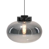 Lampy sufitowe - Zwisowa lampa do salonu Moonstone P0515 Maxlight przydymiona czarna - miniaturka - grafika 1