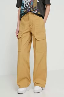 Spodnie damskie - Vans jeansy damskie kolor brązowy - grafika 1