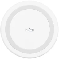 Ładowarki do telefonów - PURO Wireless Charging Station QI - Bezprzewodowa ładowarka indukcyjna Qi (biały) - miniaturka - grafika 1