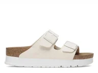 Klapki i japonki damskie - Klapki damskie Birkenstock 1029127 ARIZONA FLEX PLATFORM BFNARROW Beżowe - miniaturka - grafika 1