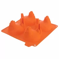Formy do ciast - Forma do ciastek i pralin silikonowa pomarańczowa kurka kod: O-151783 - miniaturka - grafika 1