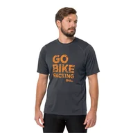 Koszulki męskie - Koszulka z krótkim rękawem męska Jack Wolfskin MOROBBIA VENT T M phantom - S - miniaturka - grafika 1