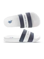 Klapki i japonki męskie - U.S. Polo Assn. Klapki w kolorze biało-granatowym - miniaturka - grafika 1