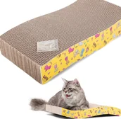 Drapaki dla kotów - Przyjaciele Drapak tekturowy dla kota poziomy fala kocimiętka Drapak tekturowy dla kota poziomy fala kocimiętka - miniaturka - grafika 1
