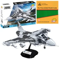 Klocki - KLOCKI COBI 5820 Samolot Saab JAS 39 Gripen E Armed Forces 480 El. + PŁYTKA - miniaturka - grafika 1