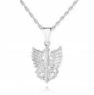 Biżuteria dla dzieci - 925 SREBRNY ŁAŃCUSZEK 40cm ORZEŁEK DEDYKACJA S1Z55 - miniaturka - grafika 1