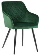 Krzesła - ExitoDesign Krzesło tapicerowane Milton velvet ciemny zielony - miniaturka - grafika 1