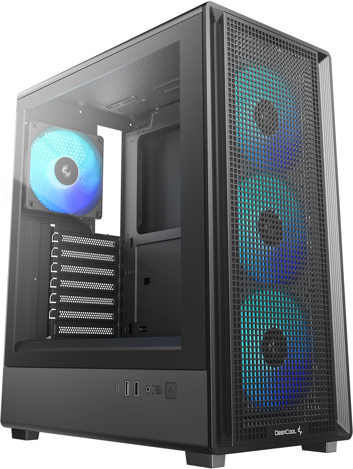 Obudowa Deepcool Case CC550 4F Mid Tower ATX PS2 maximum length: 180 mm Black R-CC550BKANA4-G