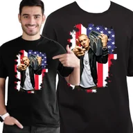 Koszulki męskie - KOSZULKA MĘSKA EMINEM RAP HIP HOP SLIM SHADY USA PREMIUM XL 3460 CZARNA - miniaturka - grafika 1