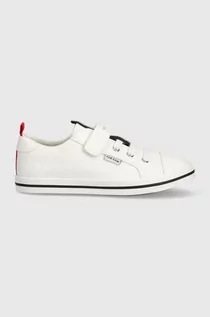Buty dla dziewczynek - Geox tenisówki dziecięce kolor biały - grafika 1