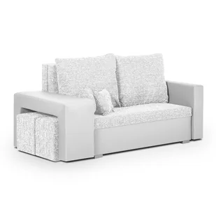 Sofa 2 os z funkcją spania HUBERT2 szaro biała - Sofy i kanapy - miniaturka - grafika 1