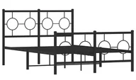 Łóżka - Czarne metalowe łóżko 120x200cm Faxo - miniaturka - grafika 1