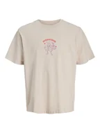 Koszulki męskie - Jack & Jones T-Shirt Spongebob 12286631 Beżowy Relaxed Fit - miniaturka - grafika 1