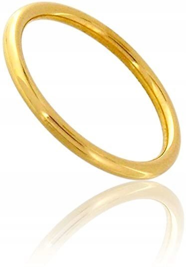 OBRĄCZKA szer. 2 mm Unisex r. 7 ZŁOTO 375 9 ct