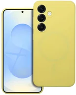 Etui i futerały do telefonów - Futerał SILICONE 2mm do SAMSUNG S25 Ultra kompatybilny z MagSafe żółty - miniaturka - grafika 1