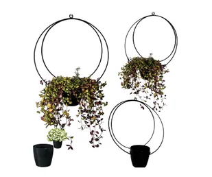 Kwietnik na ścianę ścienny wiszacy Koszyk 50 cm Doniczka /Osłonka Gratis - Donice - miniaturka - grafika 1