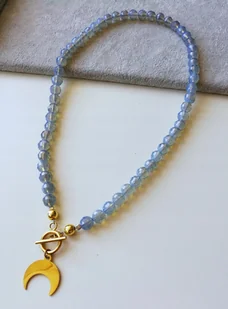 naszyjnik 45cm pełny RÓG OBFITOŚĆ stal A'LA OPAL - Naszyjniki - miniaturka - grafika 1