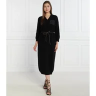 Sukienki - Peserico Wełniana sukienka z paskiem | z dodatkiem jedwabiu - miniaturka - grafika 1