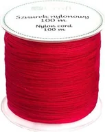 Kolorowanki, wyklejanki - Sznurek nylonowy 0,8mm 100m czerwony - miniaturka - grafika 1
