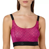 Biustonosze - Pinko Bookmark Biustonosz Charmeuse Print Moda damska Biustonosz, Yz3_fuxia/Czarny, XS - miniaturka - grafika 1