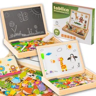 Tablice dla dzieci - Tablica Kredowo Magnetyczna Edukacyjna dwustronna - miniaturka - grafika 1