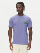 Koszulki męskie - Quiksilver T-Shirt Circle Back Ss EQYZT08054 Fioletowy Regular Fit - miniaturka - grafika 1