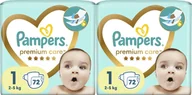 Pieluchy - Pampers Premium Care 1, 2-5 kg, 72 szt. x2 - miniaturka - grafika 1