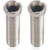 Wkręty - Dwie srebrne, stalowe, puste wkręty (1,5*1,5*4,5 cm) do stosowania z akcesoriami do odpływów zlewów kuchennych. - miniaturka - grafika 1