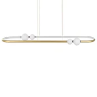 Lampy sufitowe - Lampa wisząca LED metalowa złota FEALE - miniaturka - grafika 1